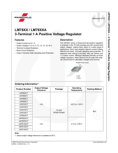 LM78XX / LM78XXA 3-Terminal 1 A Positive Voltage Regulator 3-T