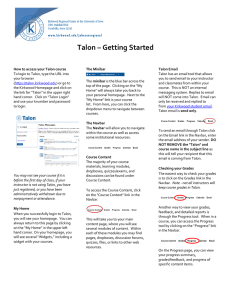 Talon – Getting Started