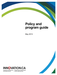 Policy and program guide May 2013