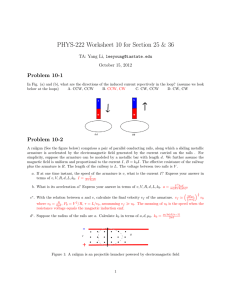 PHYS-222 Worksheet 10 for Section 25 &amp; 36 Problem 10-1
