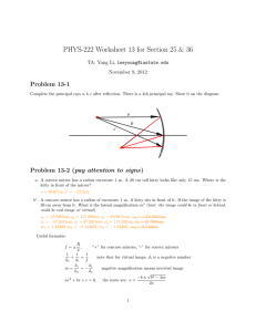 PHYS-222 Worksheet 13 for Section 25 &amp; 36 Problem 13-1