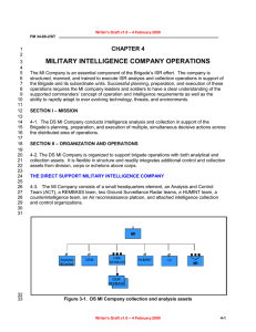 MILITARY INTELLIGENCE COMPANY OPERATIONS CHAPTER 4