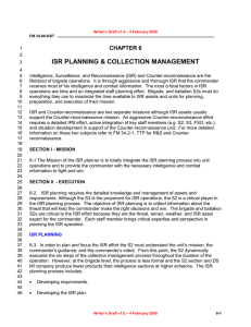 ISR PLANNING &amp; COLLECTION MANAGEMENT  CHAPTER 6