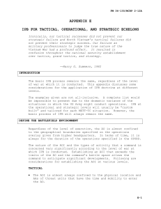 APPENDIX E IPB FOR TACTICAL, OPERATIONAL, AND STRATEGIC ECHELONS