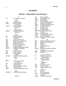 GLOSSARY Section I.  Abbreviations and Acronyms A