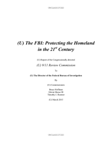 (U) The FBI: Protecting the Homeland in the 21 Century