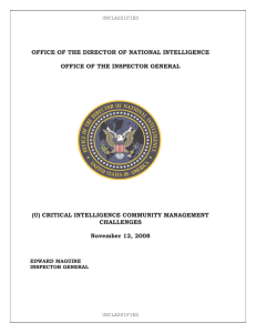 OFFICE OF THE DIRECTOR OF NATIONAL INTELLIGENCE