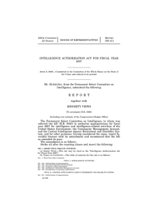 INTELLIGENCE AUTHORIZATION ACT FOR FISCAL YEAR 2007 109 C