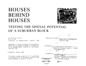 HOUSES BEHIND OF  A  SUBURBAN  BLOCK