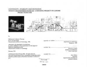 CONTINUITY DESIGN PROJECTIONS AND  EXCHANGE: