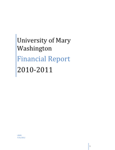 Financial Report 2010-2011 University of Mary Washington