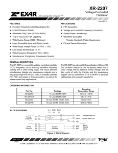 XR-2207 Voltage-Controlled Oscillator ...the analog plus company