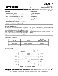 XR-2212 Precision Phase-Locked Loop ...the analog plus company