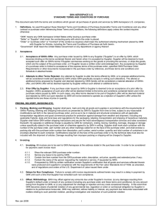 GKN AEROSPACE U.S. STANDARD TERMS AND CONDITIONS OF PURCHASE