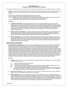 This document sets forth the terms and conditions which govern... GKN AEROSPACE U.S. STANDARD TERMS AND CONDITIONS OF PURCHASE