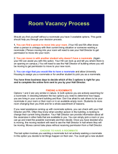 Room Vacancy Process