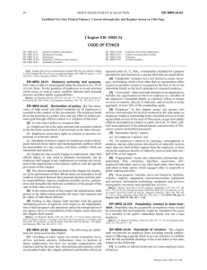 Chapter ER−MRS 24 CODE OF ETHICS 29 MERIT RECRUITMENT &amp; SELECTION
