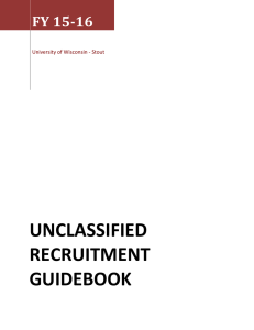 UNCLASSIFIED RECRUITMENT GUIDEBOOK FY 15-16