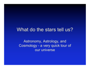 What do the stars tell us? Astronomy, Astrology, and our universe