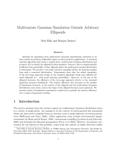 Multivariate Gaussian Simulation Outside Arbitrary Ellipsoids Nick Ellis and Ranjan Maitra