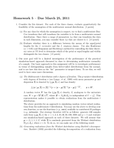 Homework 5 – Due March 25, 2011