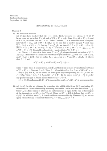 Math 515 Professor Lieberman September 13, 2004 HOMEWORK #3 SOLUTIONS