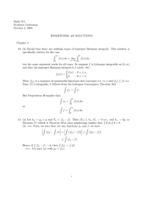 Math 515 Professor Lieberman October 4, 2004 HOMEWORK #6 SOLUTIONS