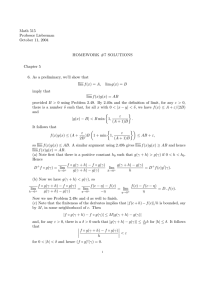 Math 515 Professor Lieberman October 11, 2004 HOMEWORK #7 SOLUTIONS