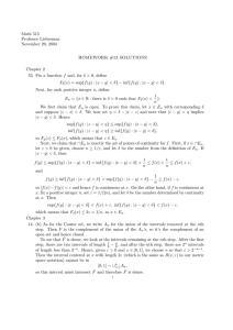 Math 515 Professor Lieberman November 29, 2004 HOMEWORK #13 SOLUTIONS