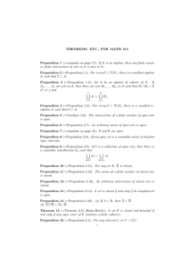 THEOREMS, ETC., FOR MATH 515