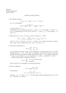 Math 414 Professor Lieberman April 22, 2003 EXAM #3 SOLUTIONS