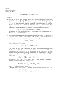 Math 516 Professor Lieberman January 31, 2005 HOMEWORK #2 SOLUTIONS