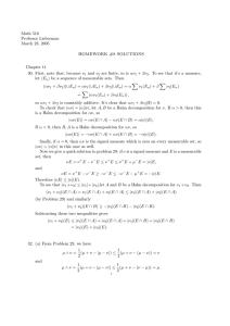 Math 516 Professor Lieberman March 28, 2005 HOMEWORK #8 SOLUTIONS