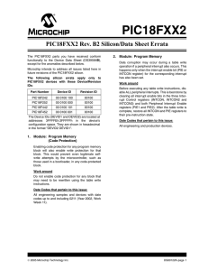 PIC18FXX2 PIC18FXX2 Rev. B2 Silicon/Data Sheet Errata 2. Module: Program Memory