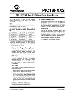 PIC18FXX2 PIC18FXX2 Rev. C0 Silicon/Data Sheet Errata 2. Module: Data EEPROM