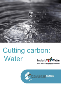 Cutting carbon: Water