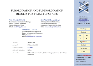 SUBORDINATION AND SUPERORDINATION RESULTS FOR Φ-LIKE FUNCTIONS T.N. SHANMUGAM S. SIVASUBRAMANIAN
