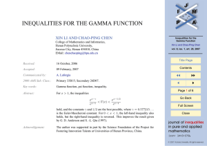 INEQUALITIES FOR THE GAMMA FUNCTION XIN LI AND CHAO-PING CHEN