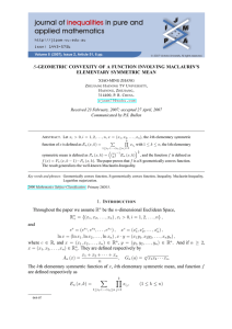 -GEOMETRIC CONVEXITY OF A FUNCTION INVOLVING MACLAURIN’S ELEMENTARY SYMMETRIC MEAN