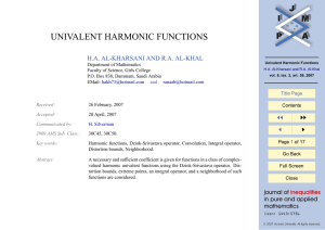 UNIVALENT HARMONIC FUNCTIONS H.A. AL-KHARSANI AND R.A. AL-KHAL