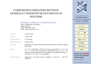 COMPOSITION OPERATORS BETWEEN GENERALLY WEIGHTED BLOCH SPACES OF POLYDISK JJ