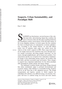 S Seaports, Urban Sustainability, and Paradigm Shift