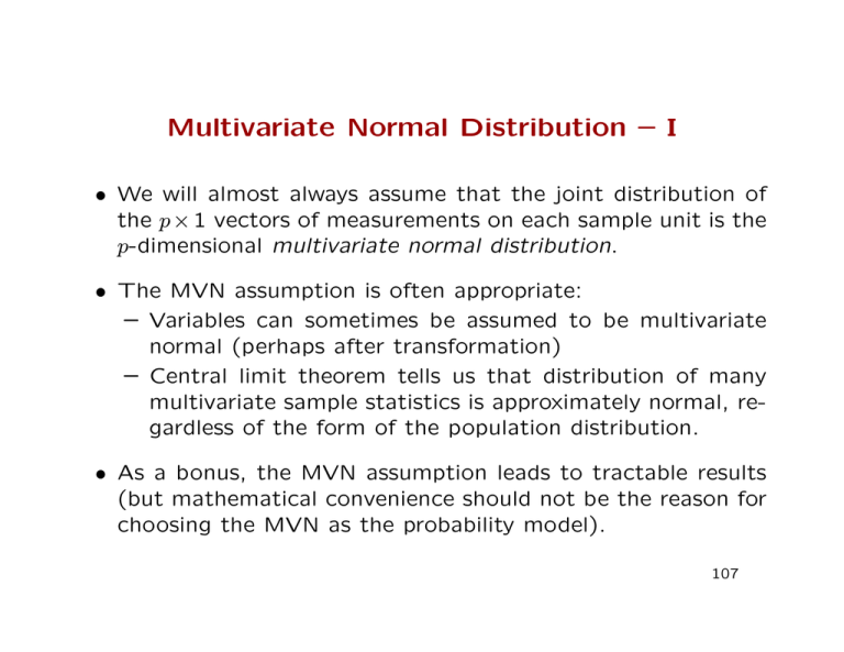 Multivariate Normal Distribution I