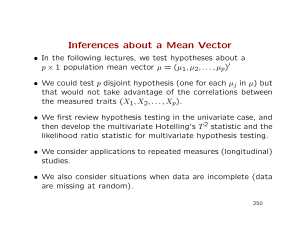 Inferences about a Mean Vector