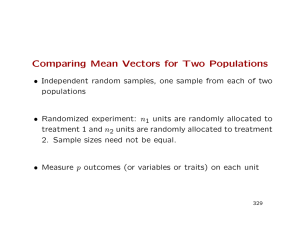 Comparing Mean Vectors for Two Populations