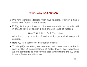 Two-way MANOVA