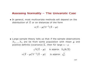 Assessing Normality – The Univariate Case