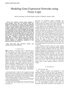 Modeling Gene Expression Networks using Fuzzy Logic Member, IEEE