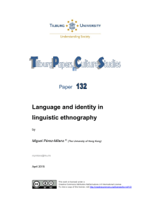 Language and identity in linguistic ethnography Paper