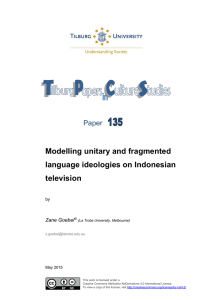 Modelling unitary and fragmented language ideologies on Indonesian television